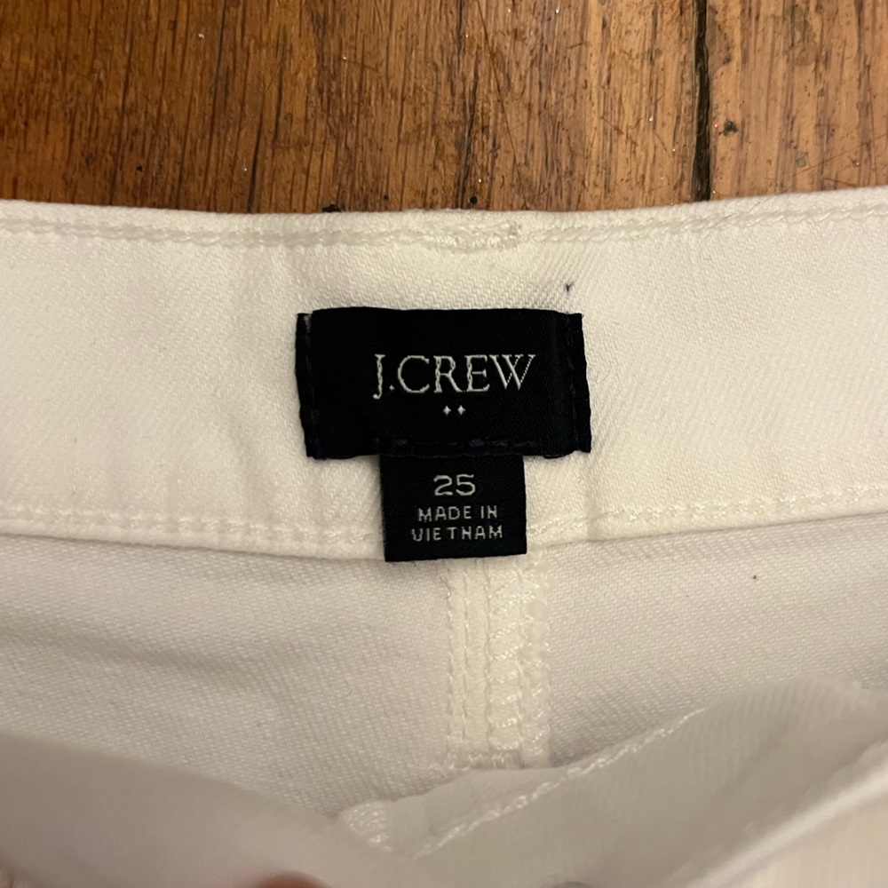 J. Crew White Utility Denim Short size 25 - Picture 8 of 12